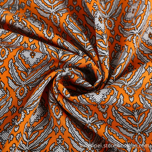 Printed Cloth Viscose Rayon Fabric For Women Dresses